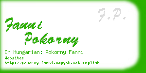 fanni pokorny business card